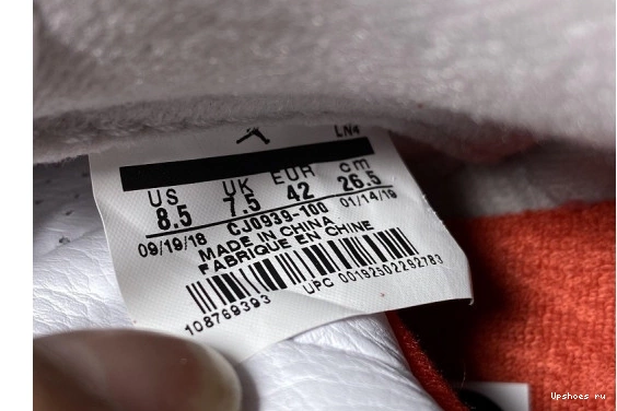 CJ0939-100 JORDAN TINKER UNIVERSITY CJ0939-100 RETRO RED AIR WHITE 3 0524